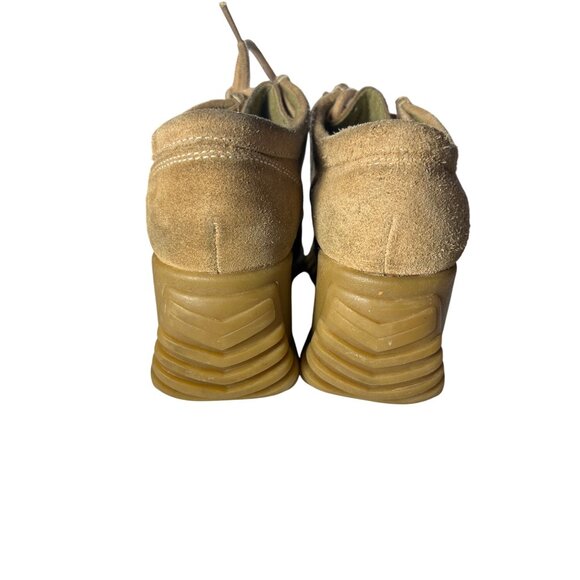 Vintage Skechers Suede Womens Platform Lace-Up Shoes With Lug Sole Beige Sz 9 - Picture 5 of 11